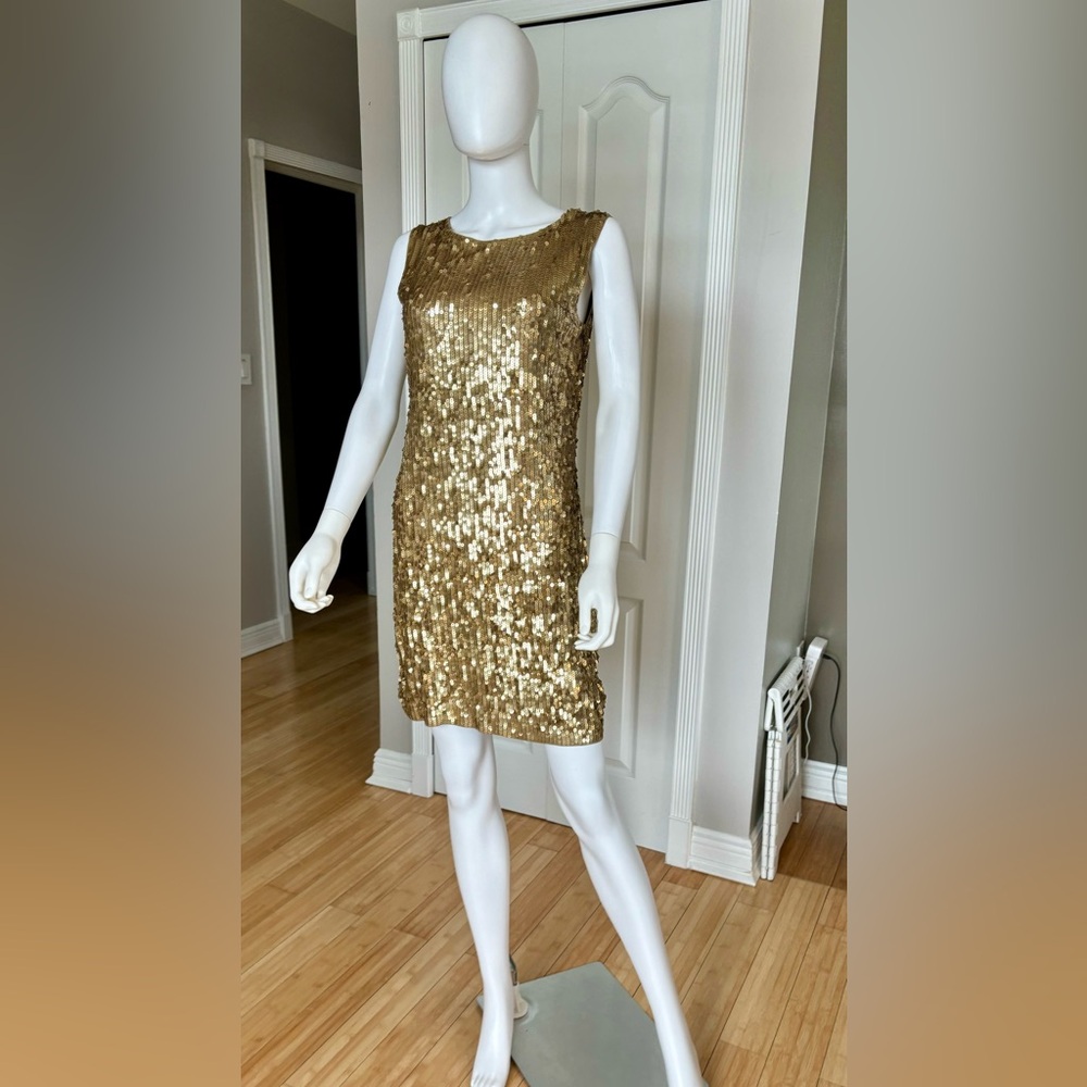 Michael by Michael Kors Gold Sequin Dress – Size Small